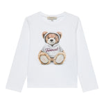 Twinset Shirt Girocollo tinta unita con Logo Bianco per Neonata 252GB2036N BIANCO TWINSET 