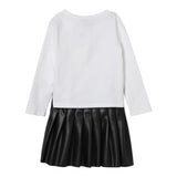 Twinset Completo 2 Pezzi Shirt-Gonna Bicolore Panna/Nero per Bambina 252GB2040J PANNA/NERO TWINSET 