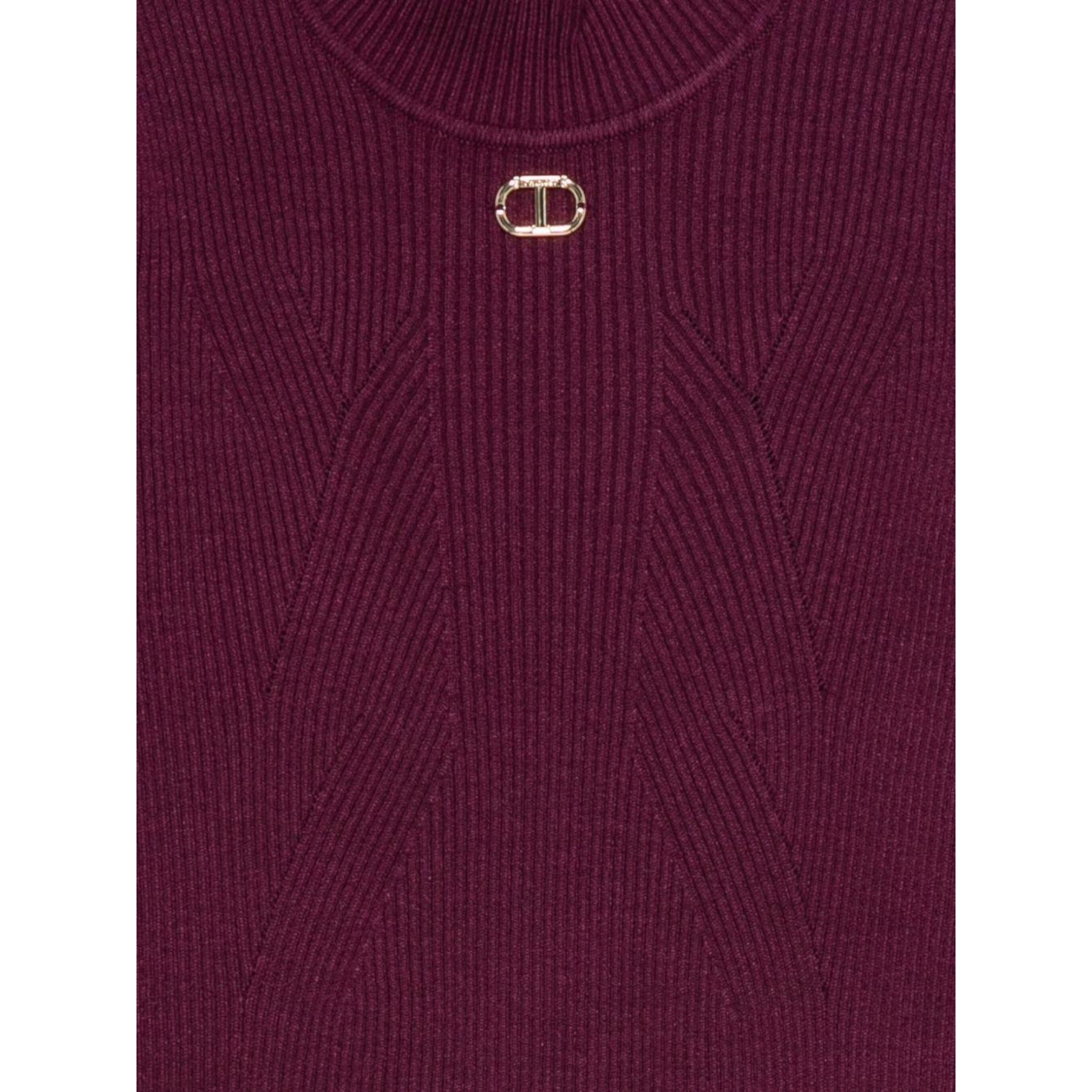 Twinset Maglia Mezzo Collo tinta unita Vinaccia per Neonata 252GB2041N VINACCIA TWINSET 