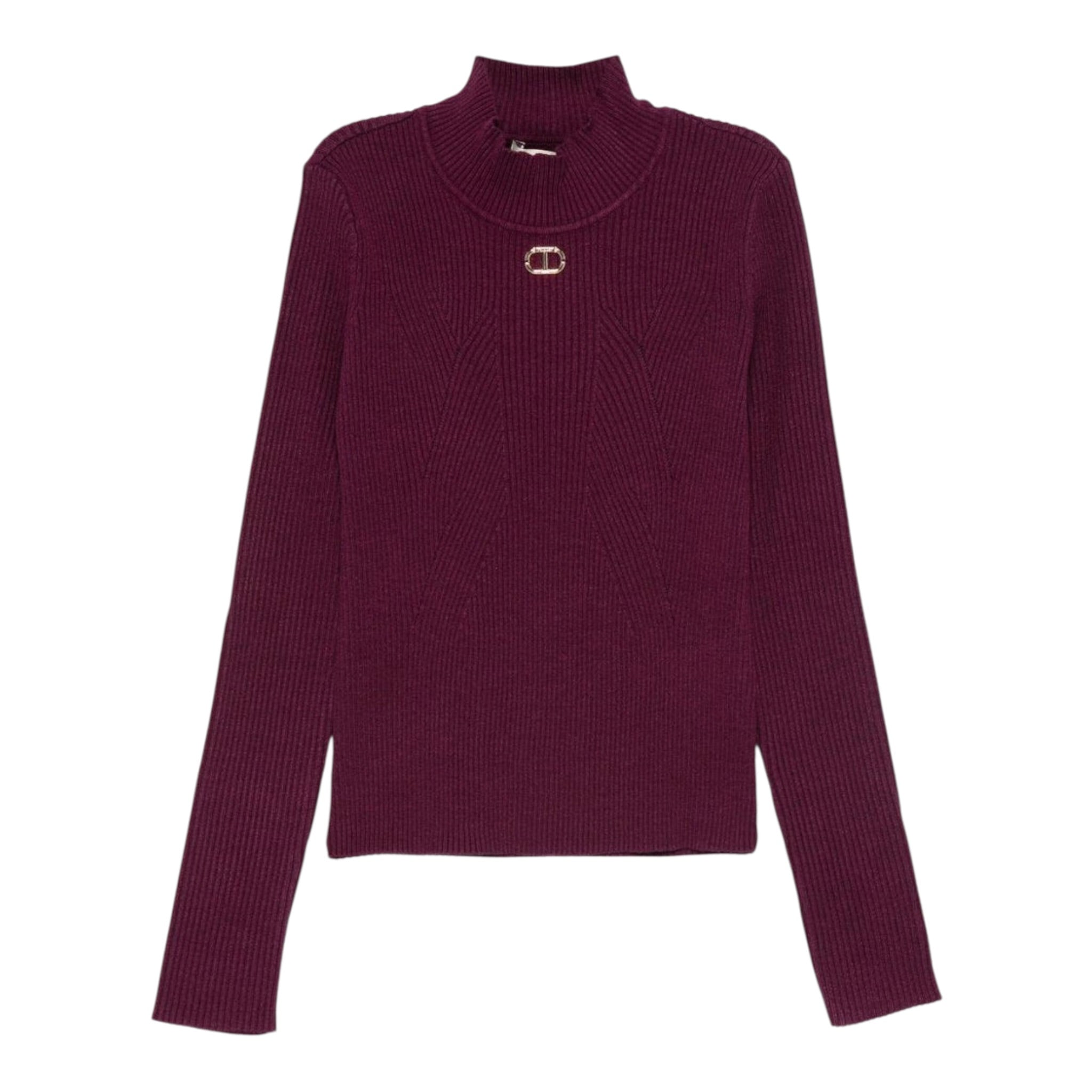 Twinset Maglia Mezzo Collo tinta unita Vinaccia per Neonata 252GB2041N VINACCIA TWINSET 