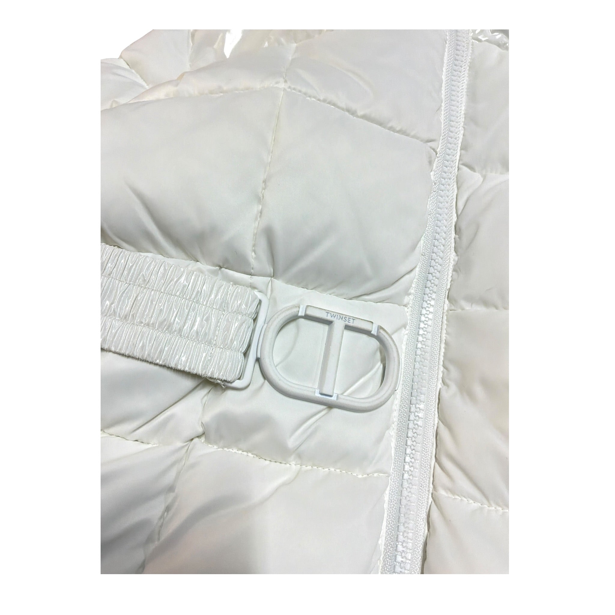 Twinset Giubbino tinta unita con Cappuccio Bianco per Bambina 252GB2180 BIANCO TWINSET 