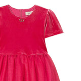 Twinset Abito In Velluto Mezza Manica con Tulle Fuxia per Neonata 252GB2200N FUXIA TWINSET 