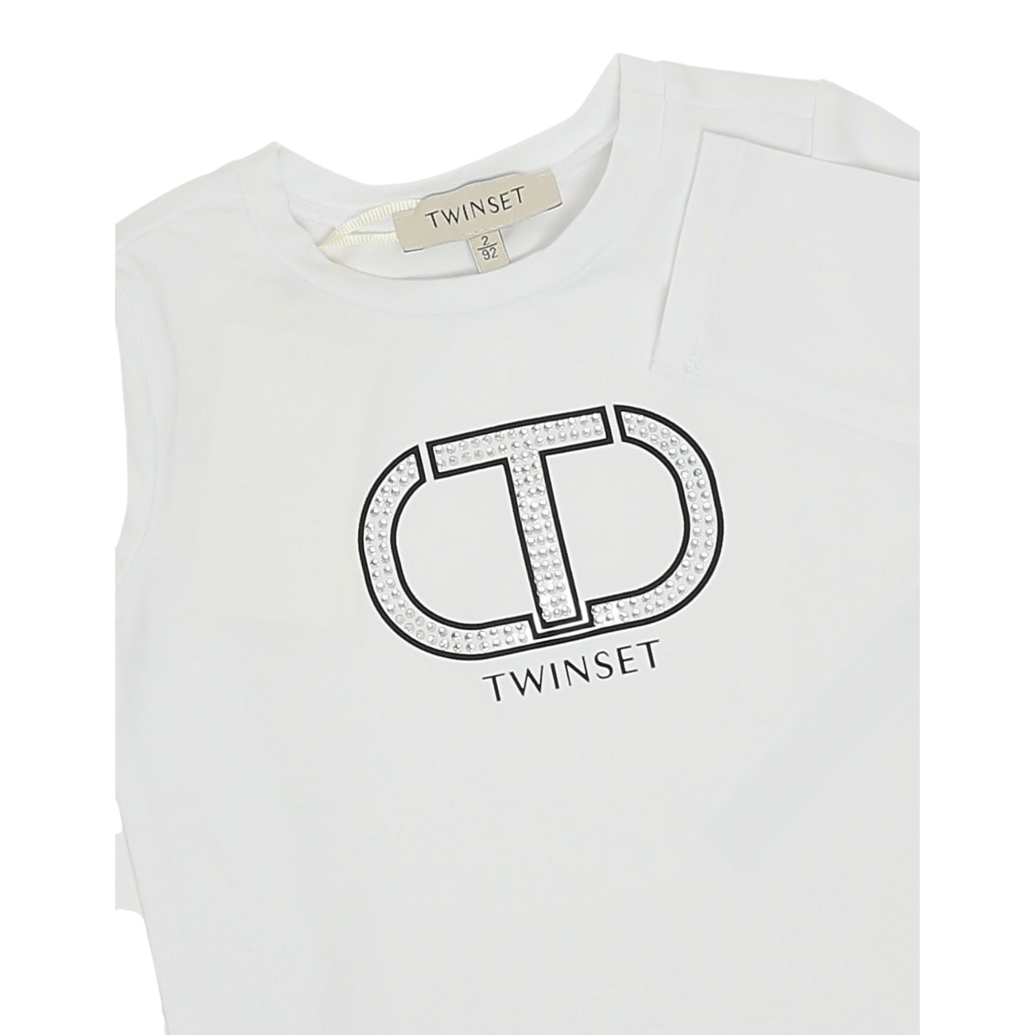 Twinset Shirt tinta unita con Stampa Bianco per Bambina 252GB2260 BIANCO TWINSET 