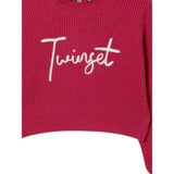 Twinset Maglia tinta unita con Stampa Fuxia per Bambina 252GB3040XX FUXIA TWINSET 