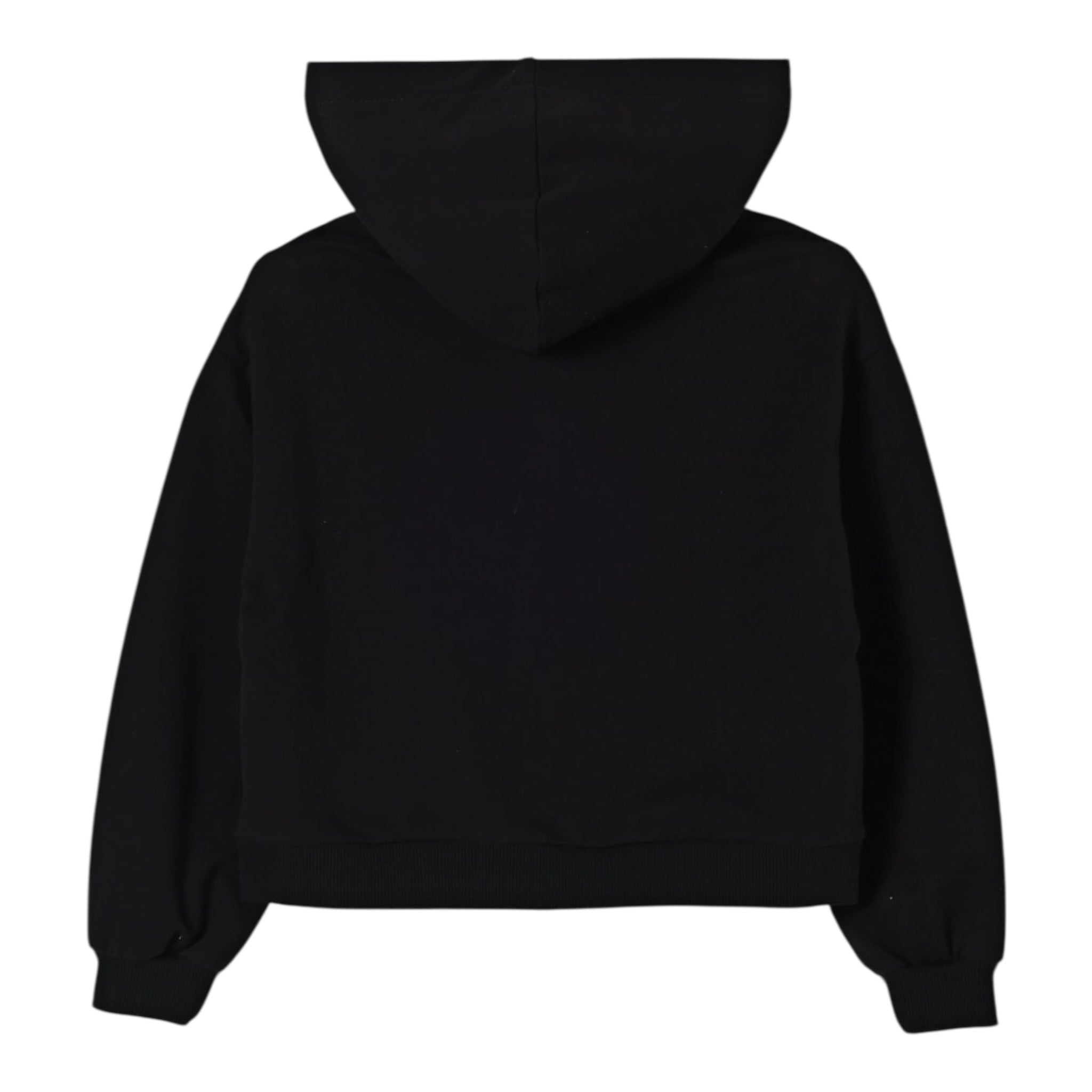Twinset Felpa tinta unita con Cappuccio Nero per Bambina 252GJ2010 NERO TWINSET 
