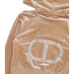 Twinset Completo 2Pz Felpa-Pantalone In Velluto Beige per Bambina 252GJ2030X BEIGE TWINSET 