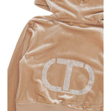 Twinset Completo 2Pz Felpa-Pantalone In Velluto Beige per Bambina 252GJ2030X BEIGE TWINSET 