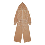Twinset Completo 2Pz Felpa-Pantalone In Velluto Beige per Bambina 252GJ2030X BEIGE TWINSET 