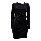 Twinset Abito Manica Lunga tinta unita In Camoscio Nero per Bambina 252GJ2035 NERO TWINSET 