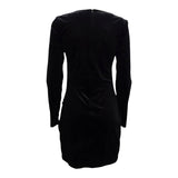 Twinset Abito Manica Lunga tinta unita In Camoscio Nero per Bambina 252GJ2035 NERO TWINSET 