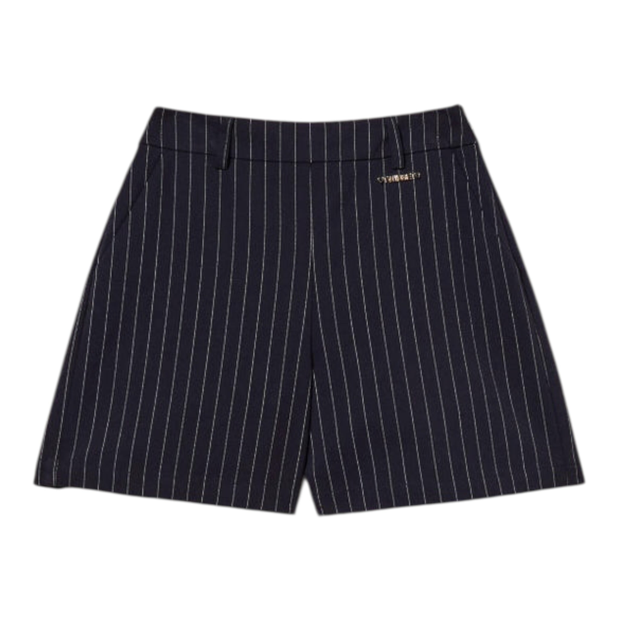 Twinset Short tinta unita con Fantasia A Righe Blu per Bambina 252GJ2041XXX BLU TWINSET 