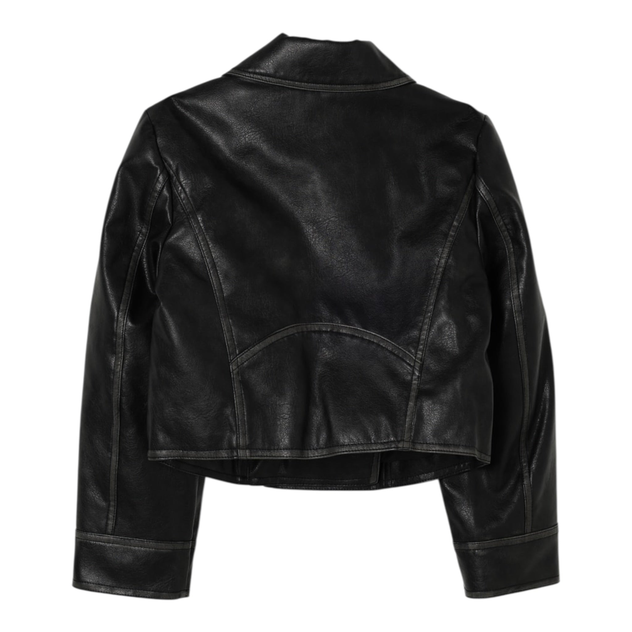 Twinset Giubbino Ecopelle Modello Chiodo tinta unita Nero per Bambina 252GJ2080 NERO TWINSET 