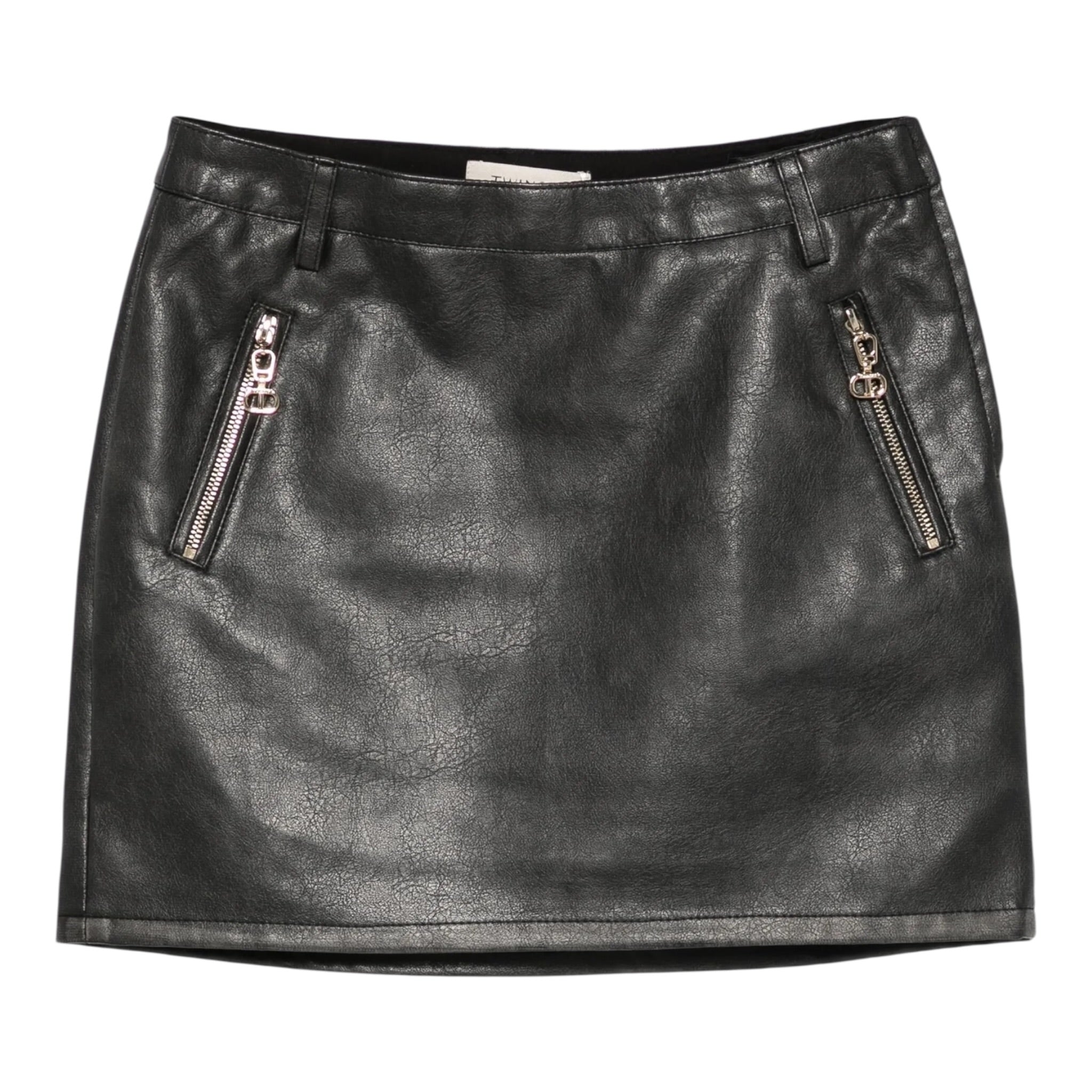 Twinset Gonna In Ecopelle tinta unita Nero per Bambina 252GJ2081 NERO TWINSET 