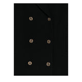 Twinset Cappotto tinta unita Doppiopetto Nero per Bambina 252GJ2142 NERO TWINSET 