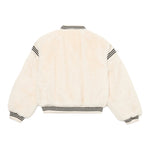 Twinset Giubbino tinta unita con Pelliccia E Zip Panna per Bambina 252GJ2170 PANNA TWINSET 