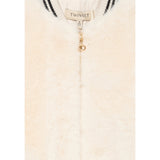 Twinset Giubbino tinta unita con Pelliccia E Zip Panna per Bambina 252GJ2170 PANNA TWINSET 
