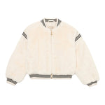Twinset Giubbino tinta unita con Pelliccia E Zip Panna per Bambina 252GJ2170X PANNA TWINSET 