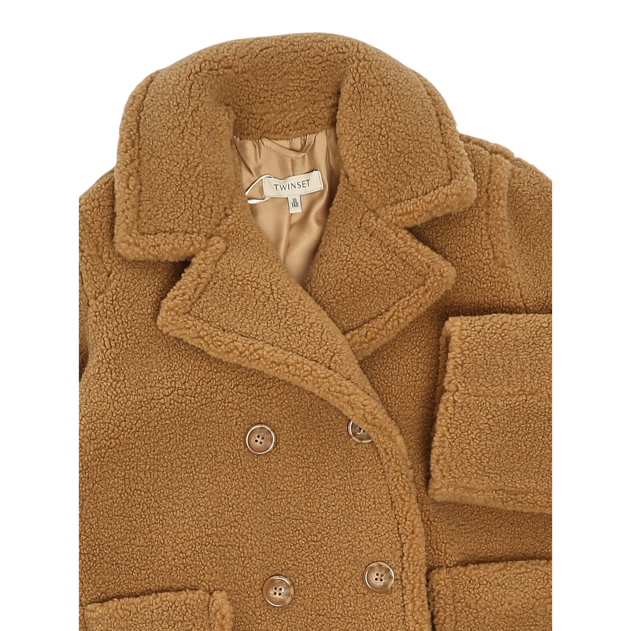 Twinset Cappotto tinta unita Doppiopetto Cammello per Bambina 252GJ2180 CAMMELLO TWINSET 