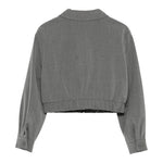 Twinset Giacca tinta unita con Zip Grigio per Bambina 252GJ2270 GRIGIO TWINSET 
