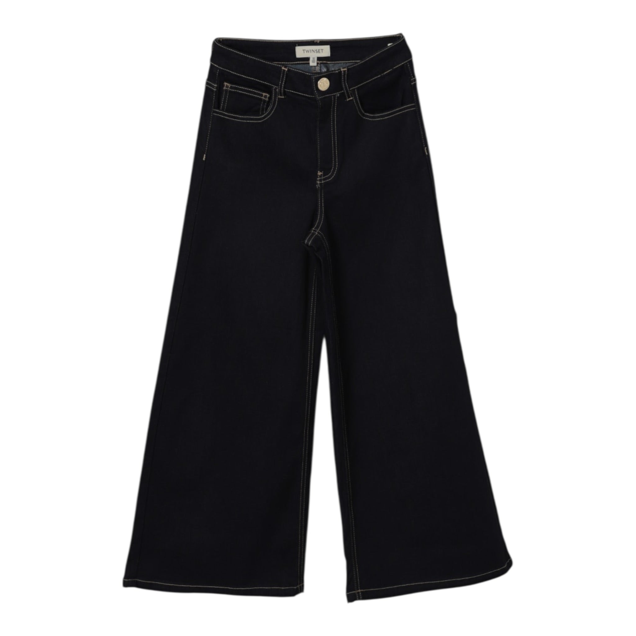 Twinset Jeans tinta unita Modello A Palazzo Blu per Bambina 252GJ2280 BLU TWINSET 