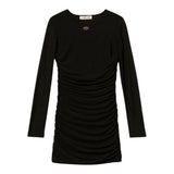 Twinset Abito Manica Lunga tinta unita Nero per Bambina 252GJ2312X NERO TWINSET 