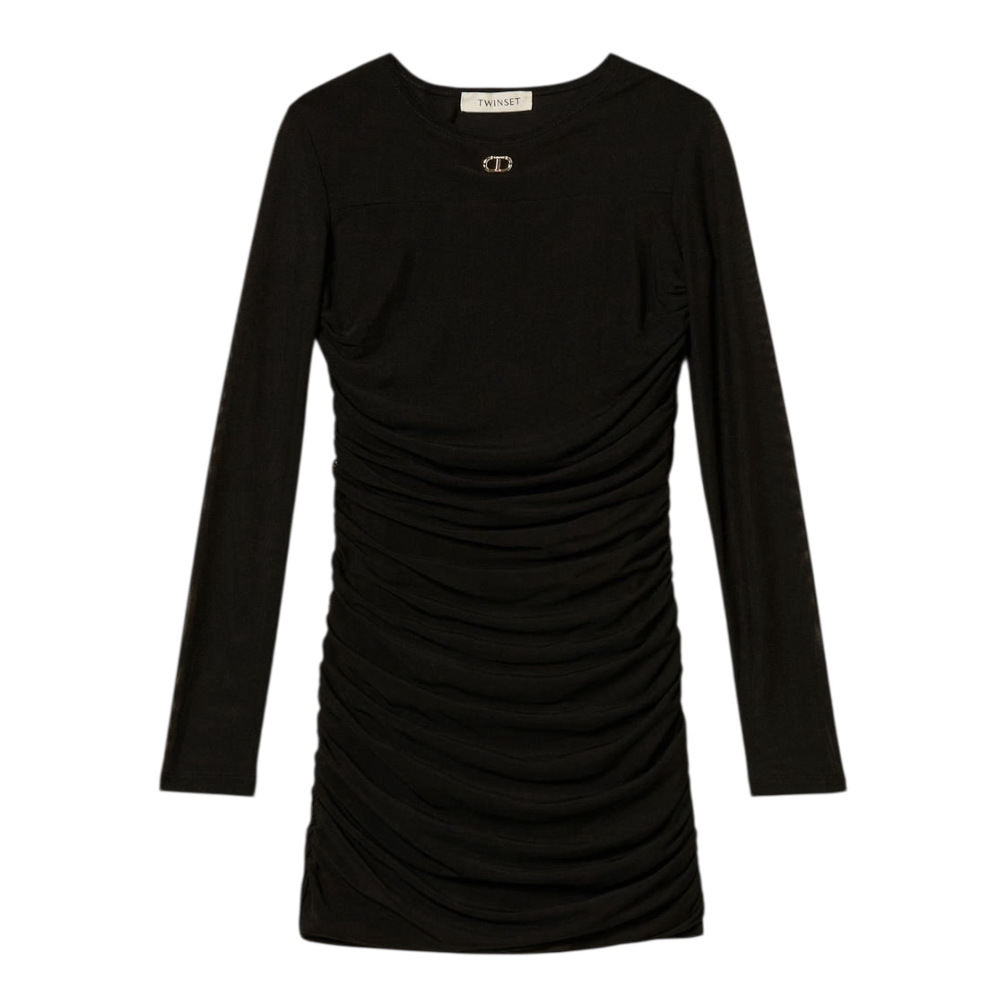 Twinset Abito Manica Lunga tinta unita Nero per Bambina 252GJ2312X NERO TWINSET 