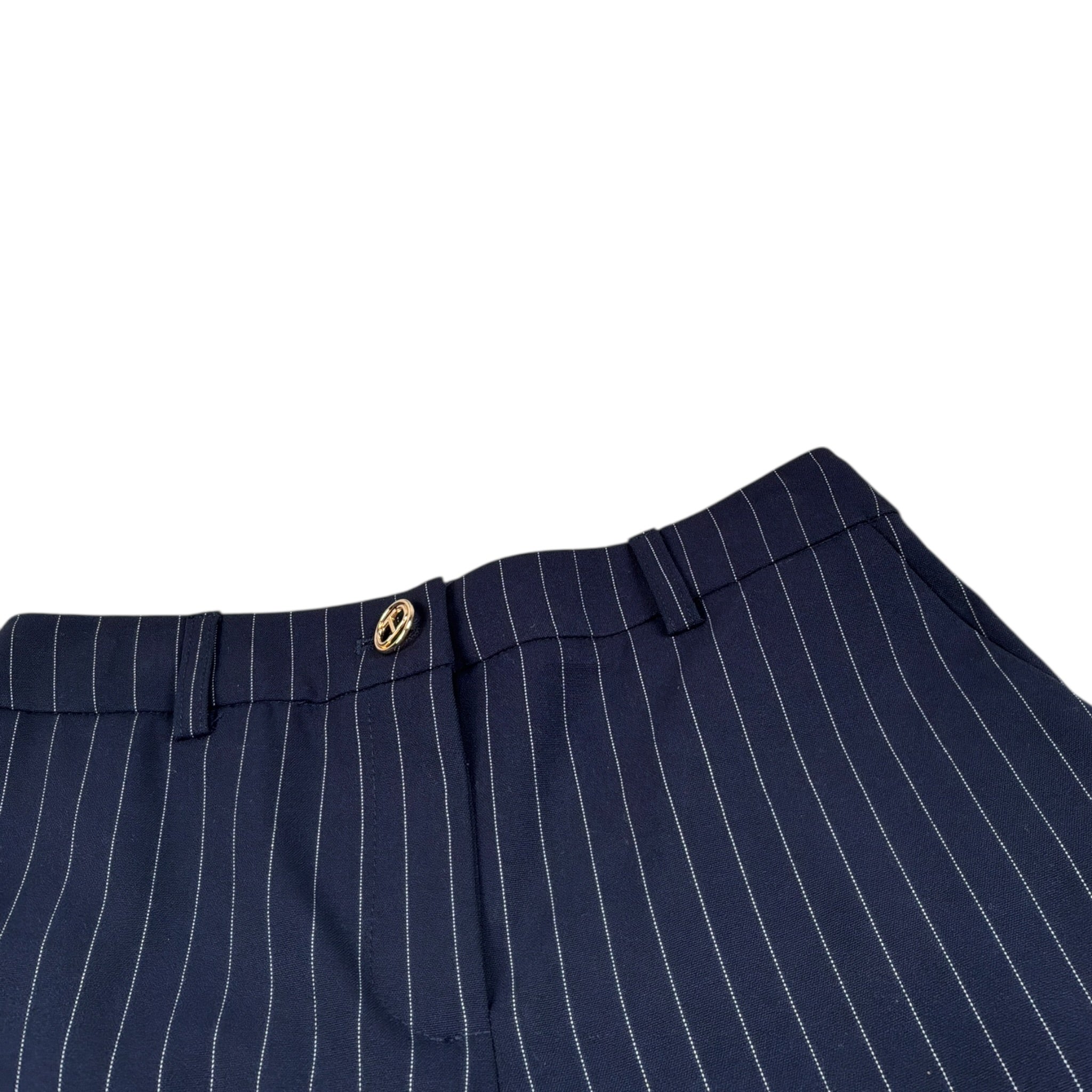 Twinset Pantalone tinta unita con Fantasia A Righe Blu per Bambina 252GJ2542 BLU TWINSET 