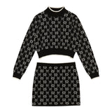 Twinset Completo 2 Pezzi Maglia-Gonna Nero per Bambina 252GJ3022X NERO TWINSET 