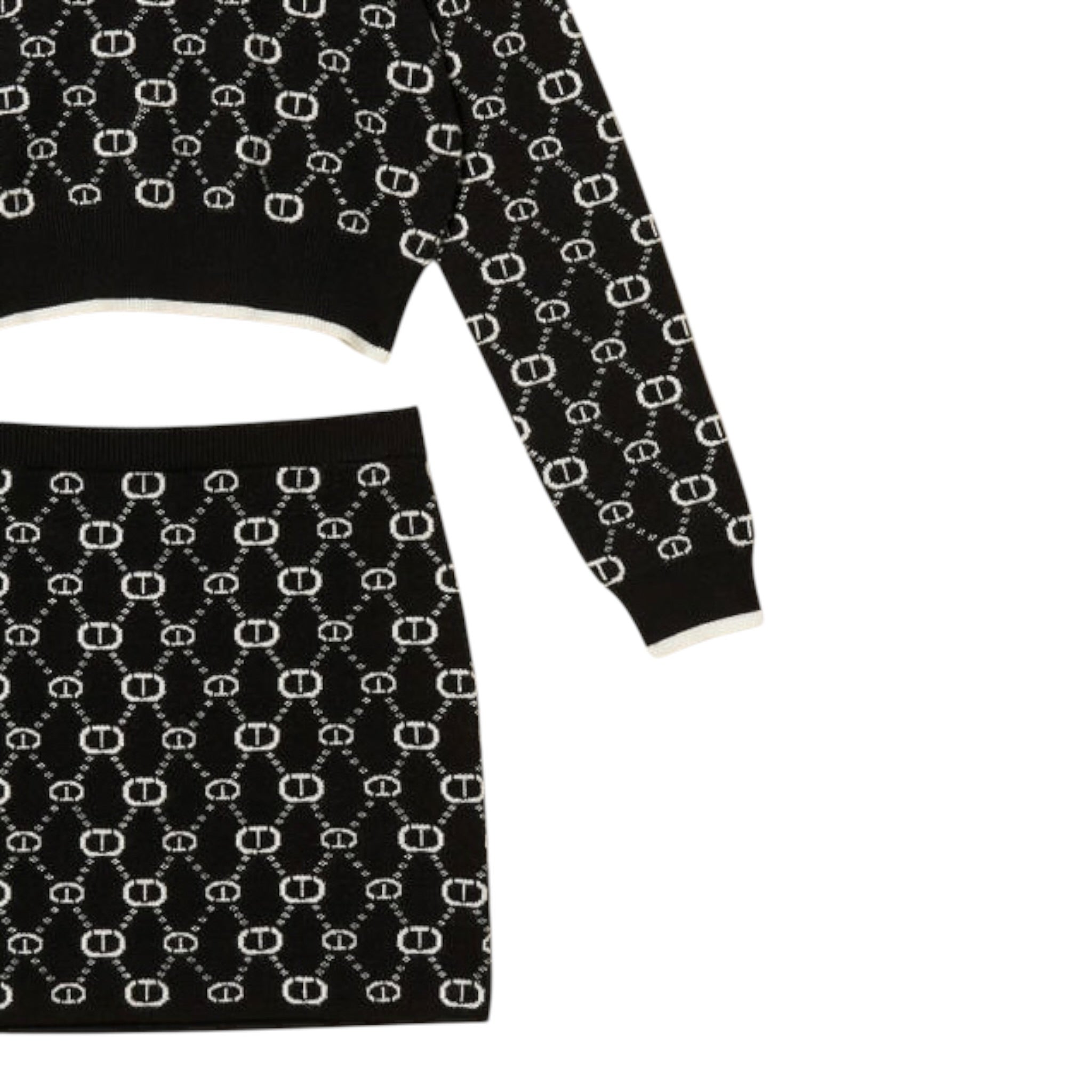 Twinset Completo 2 Pezzi Maglia-Gonna Nero per Bambina 252GJ3022XXX NERO TWINSET 