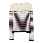Twinset Maglia tinta unita con Fantasia A Righe Panna per Bambina 252GJ3035X PANNA TWINSET 