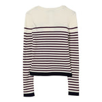Twinset Maglia tinta unita con Fantasia A Righe Panna per Bambina 252GJ3035X PANNA TWINSET 