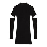 Twinset Abito tinta unita con Manicotti Nero per Bambina 252GJ3040X NERO TWINSET 