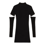 Twinset Abito tinta unita con Manicotti Nero per Bambina 252GJ3040XX NERO TWINSET 