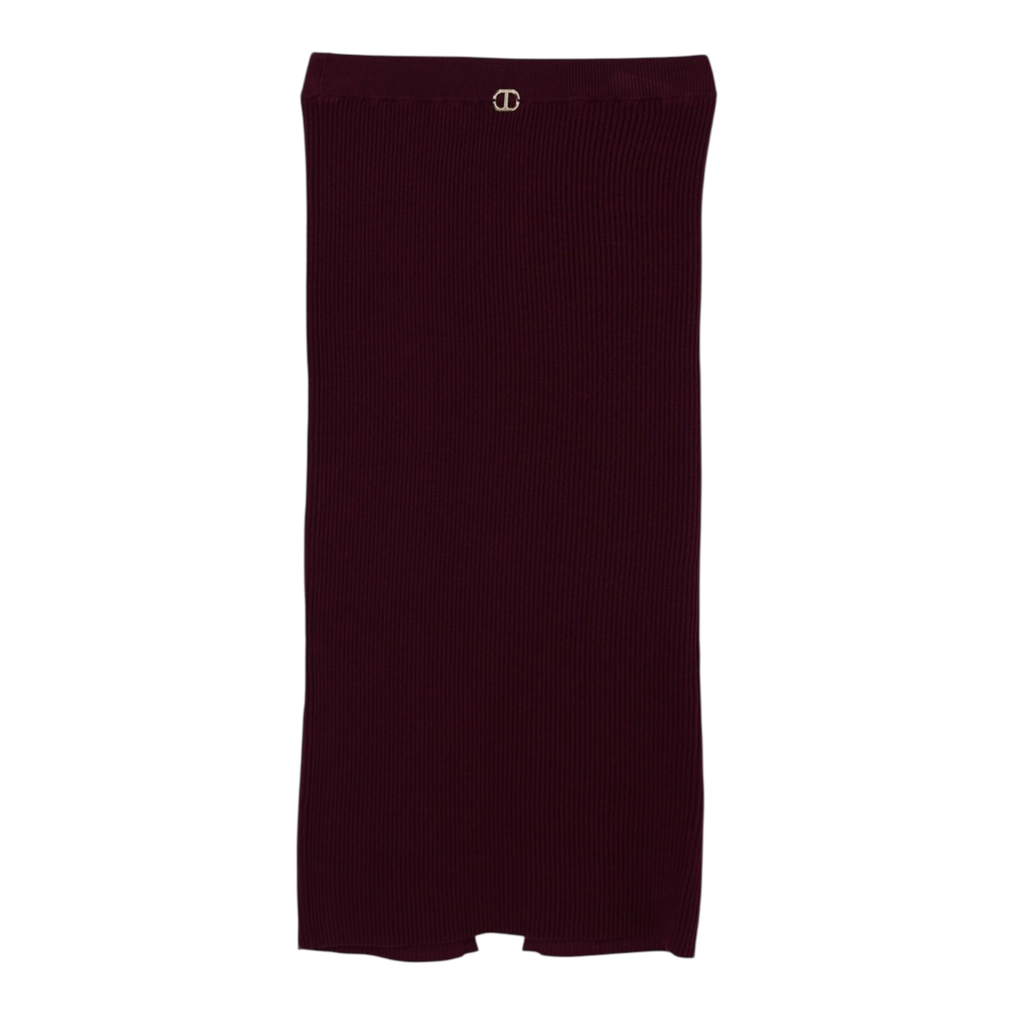 Twinset Gonna tinta unita A Costine Vinaccia per Bambina 252GJ3041X VINACCIA TWINSET 