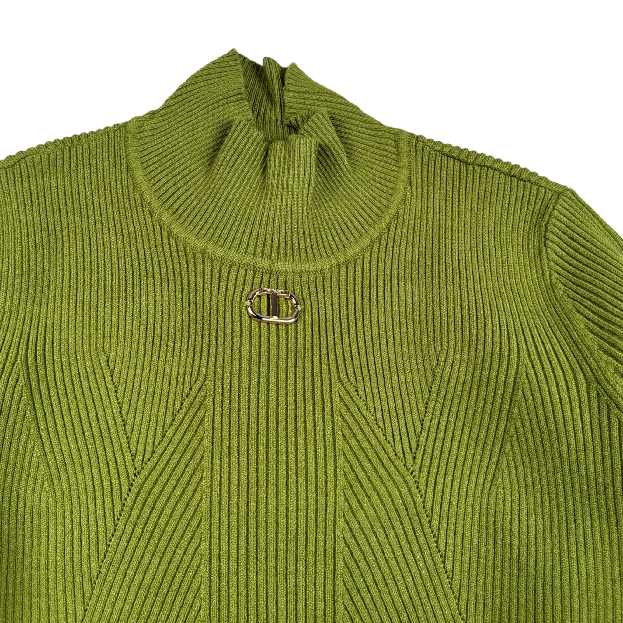 Twinset Maglia Mezzo Collo tinta unita Verde per Bambina 252GJ3042XX VERDE TWINSET 