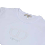 Twinset Shirt Girocollo tinta unita con Logo Bianco per Bambina 252GJ306B BIANCO TWINSET 