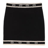 Twinset Gonna tinta unita con Loghi Nero per Bambina 252GJ3071 NERO TWINSET 