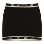 Twinset Gonna tinta unita con Logo Nero per Bambina 252GJ3072XX NERO TWINSET 