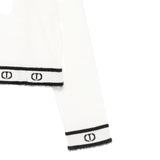 Twinset Maglia Girocollo tinta unita con Loghi Panna per Bambina 252GJ3073 PANNA TWINSET 