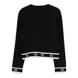 Twinset Maglia Girocollo tinta unita con Loghi Nero per Bambina 252GJ3073X NERO TWINSET 