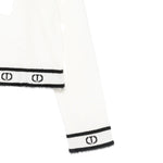 Twinset Maglia Girocollo tinta unita con Loghi Panna per Bambina 252GJ3073X PANNA TWINSET 