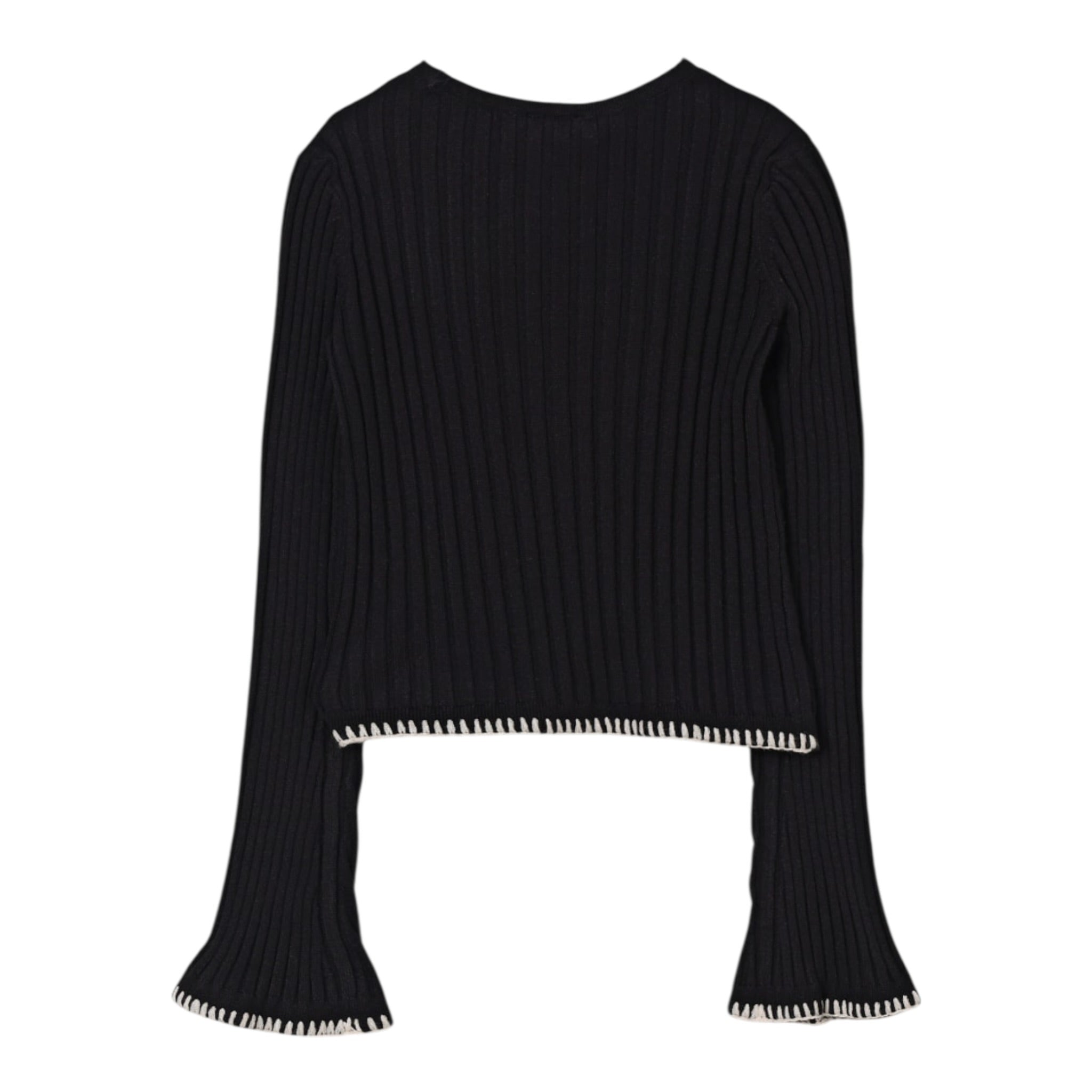Twinset Maglia tinta unita con Profili In Contrasto Nero per Bambina 252GJ3092 NERO TWINSET 