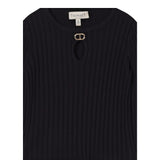 Twinset Maglia tinta unita con Profili In Contrasto Nero per Bambina 252GJ3092 NERO TWINSET 