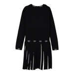 Twinset Abito tinta unita con Logo Nero per Bambina 252GJ3101 NERO TWINSET 