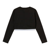 Twinset Shirt tinta unita con Logo Nero per Bambina GJ2322 NERO TWINSET 