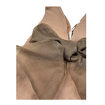 Miss Grant Abito Giromanica tinta unita con Fiocco Cammello per Neonata MG1426 CAMMELLO MISS GRANT 