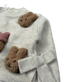 U+È Maglia Girocollo tinta unita con Applicazioni Beige per Neonata UE1901 BEIGE U+è 