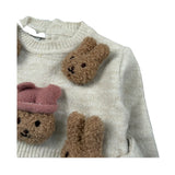 U+È Felpa Chiusa Girocollo tinta unita con Applicazioni Beige per Bambina UE1901X BEIGE U+è 