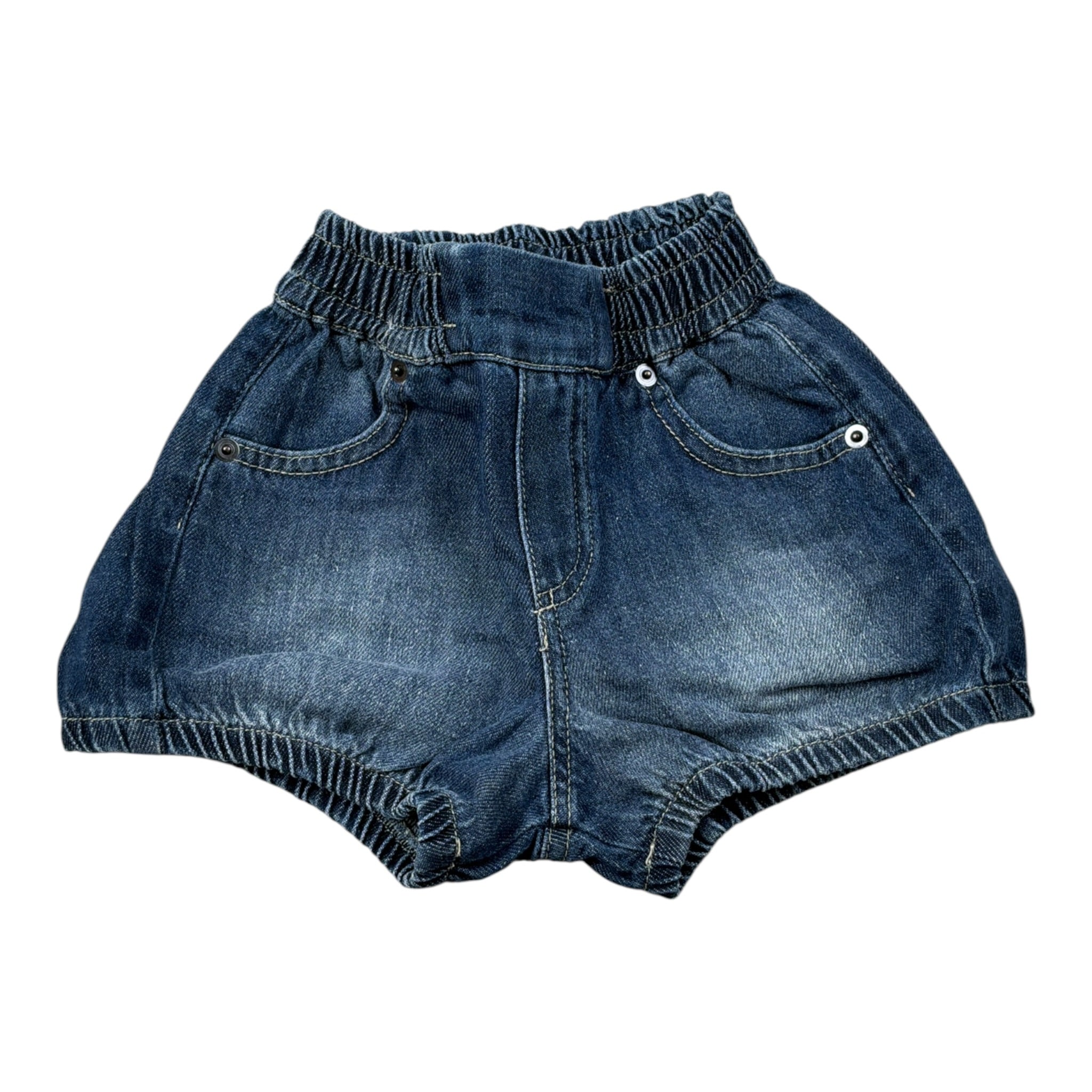 U+È Short tinta unita In Denim Blu per Bambina UE1911J BLU U+è 