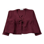 U+È Cardigan tinta unita Bordeaux per Neonata UE1954 BORDEAUX U+è 